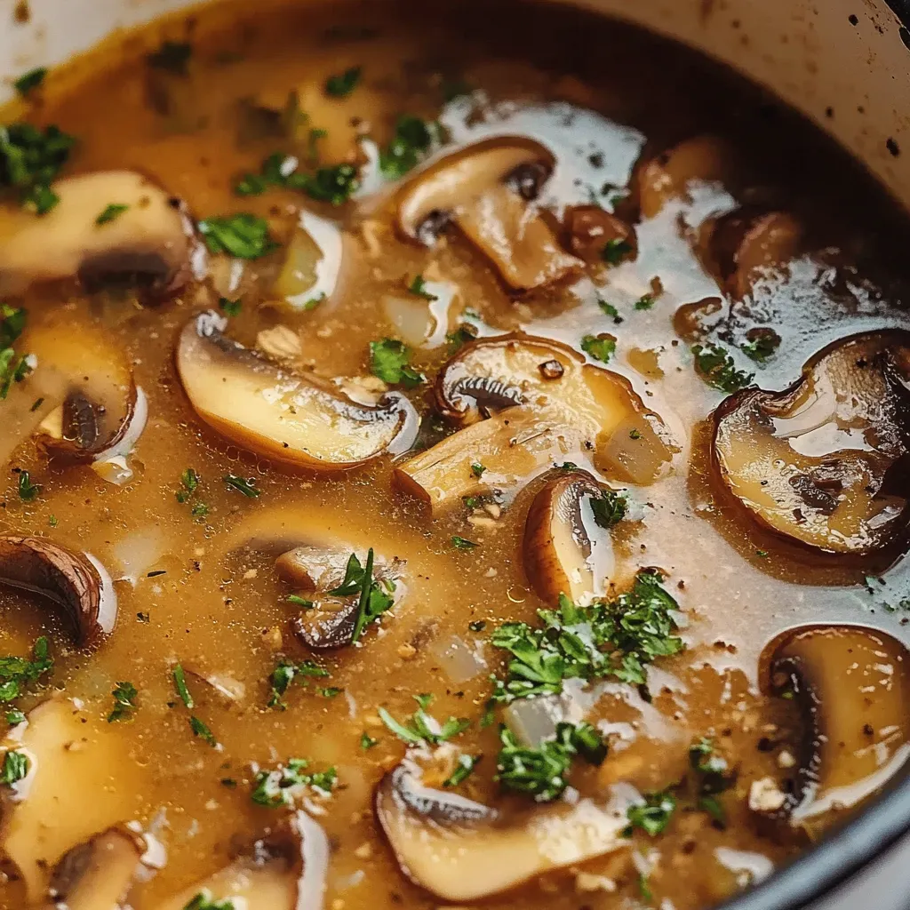 Soupe Crémeuse aux Champignons et Paprika
