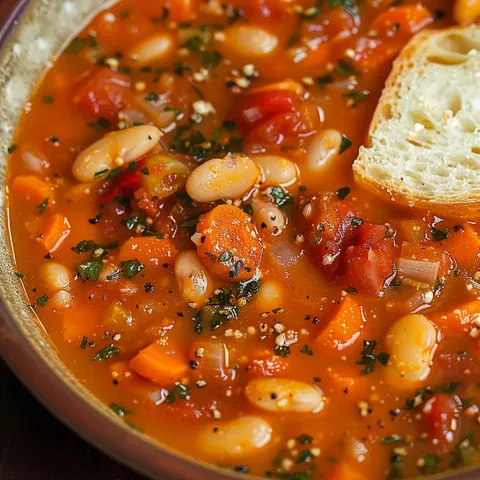 Haricots Blancs et Tomates - Délicieuse Soupe Réconfortante