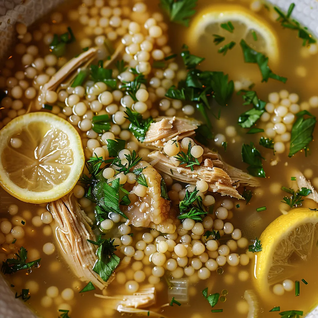 Poulet au couscous perlé familial