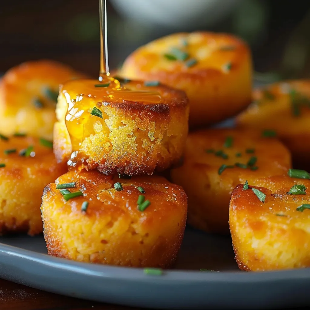 Bouchées de Pain de Maïs au Beurre de Miel Facile