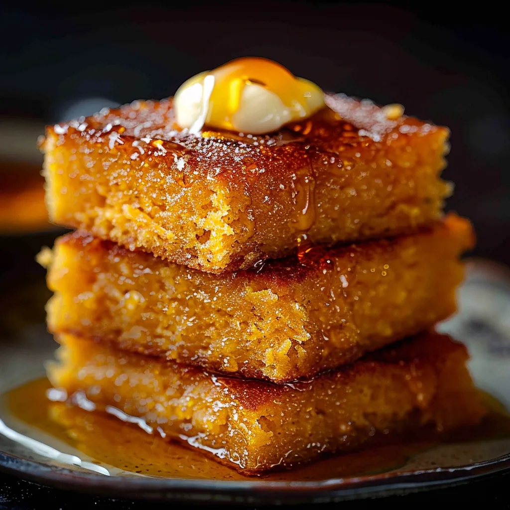 Petites Tranches de Pain au Maïs et Beurre de Miel - Astuce Simple