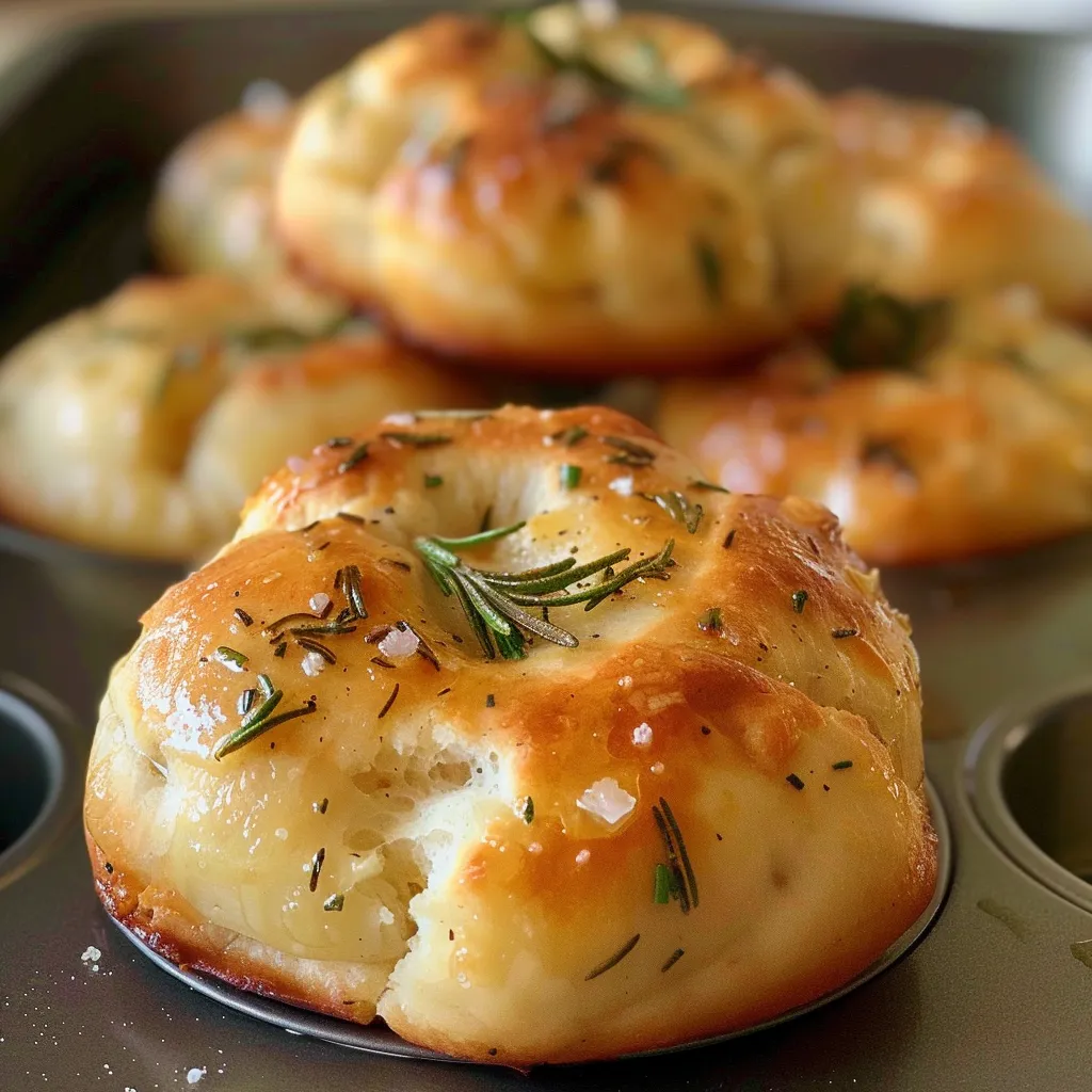 Petits Focaccia au Romarin et Ail