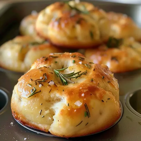 Petits Focaccia au Romarin et Ail