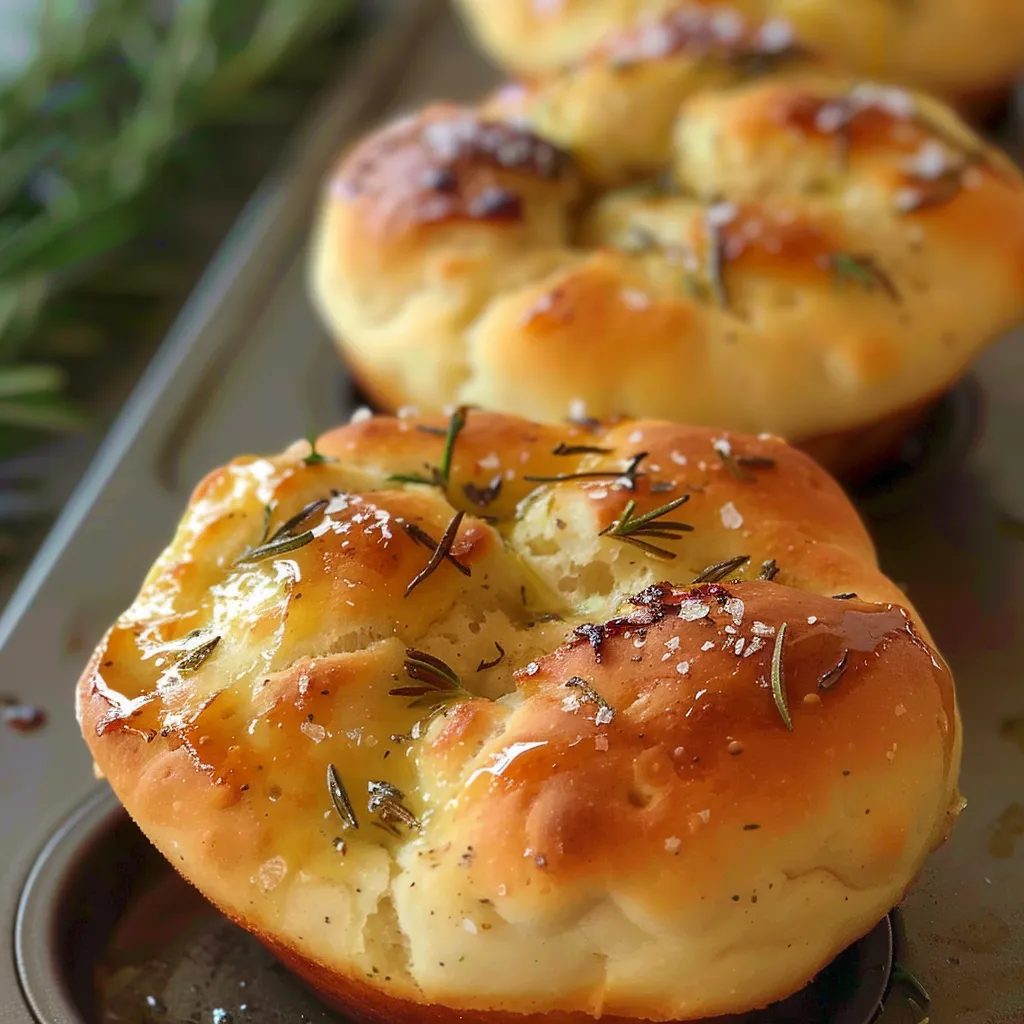 Muffins focaccia romarin - matin gourmand
