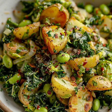 Salade de pommes de terre croquantes au citron et épices