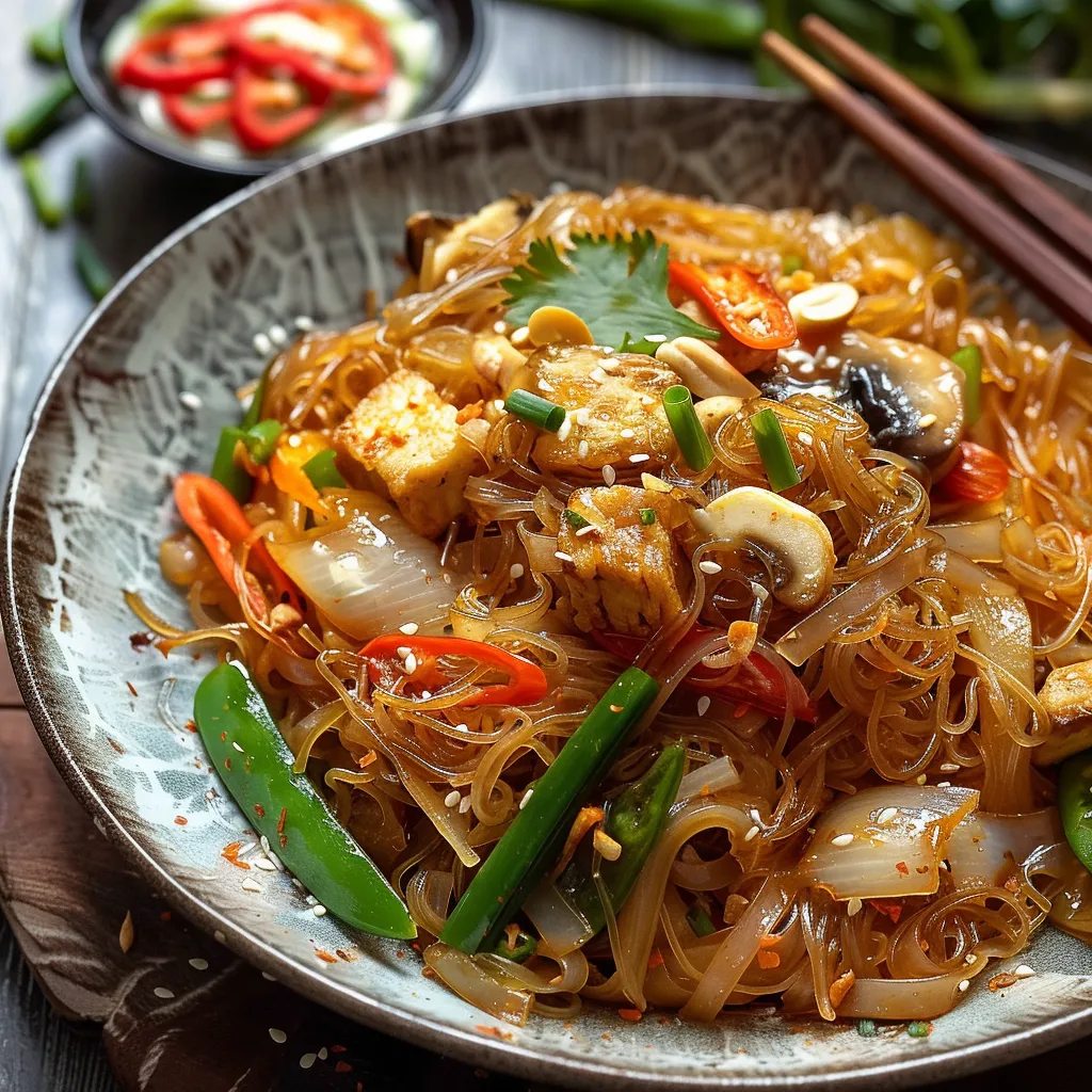 Pad Woon Sen Thaï au tofu et légumes