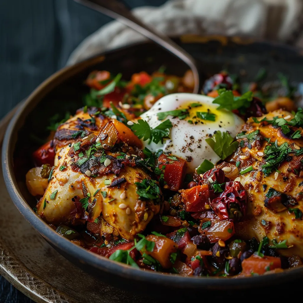 Poulet façon syrienne, parfumé et épicé