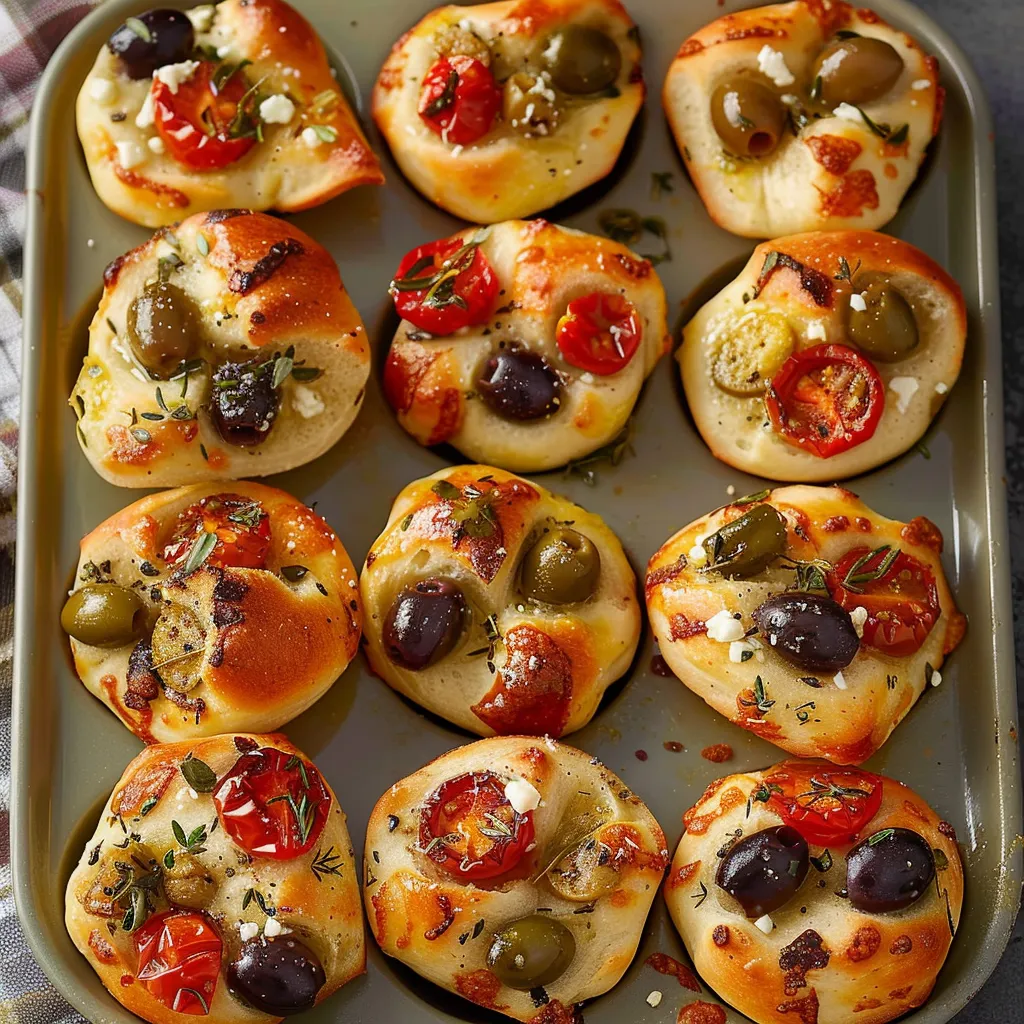 Muffins Focaccia Express - Apéro Méditerranéen