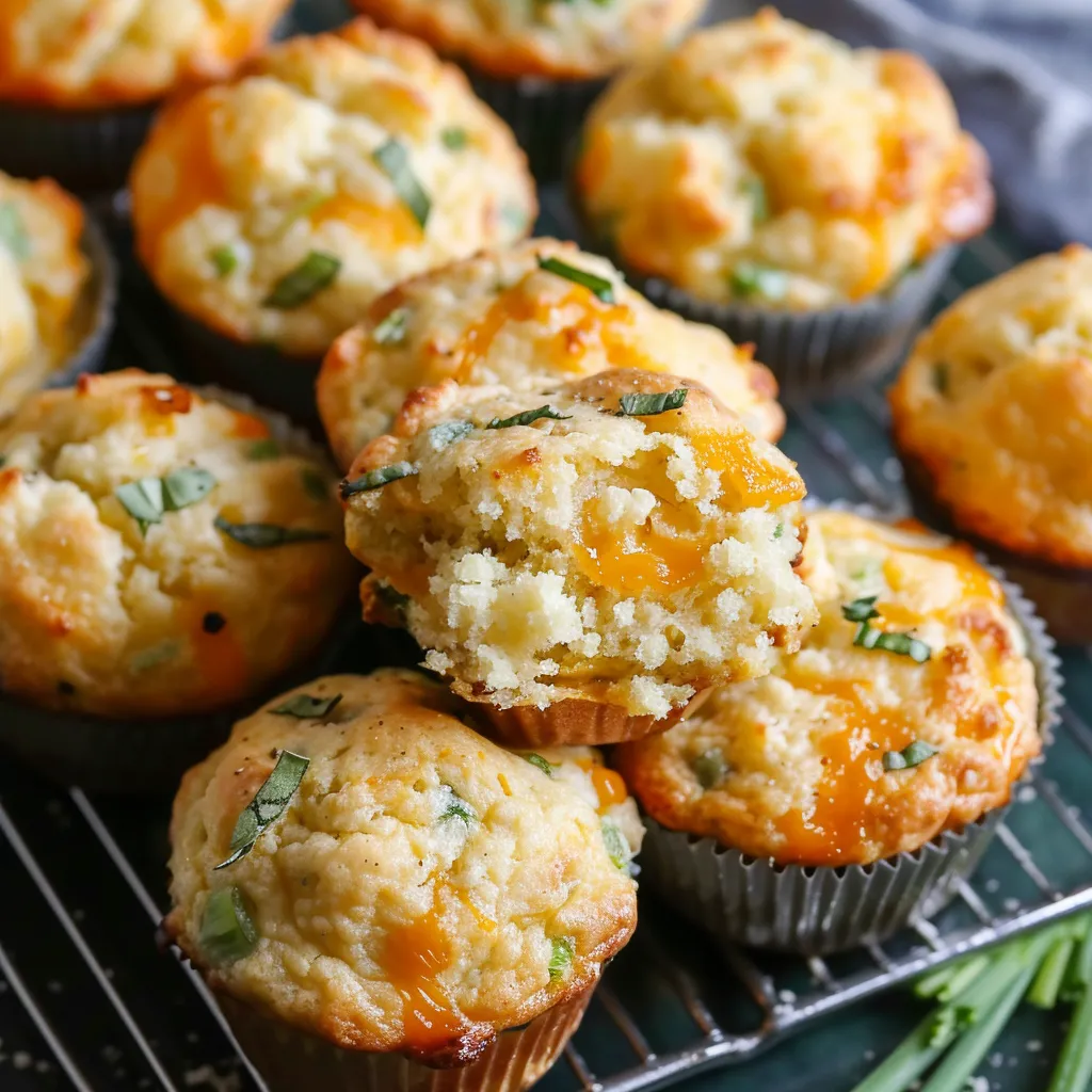 Muffins Cheddar et Basilic