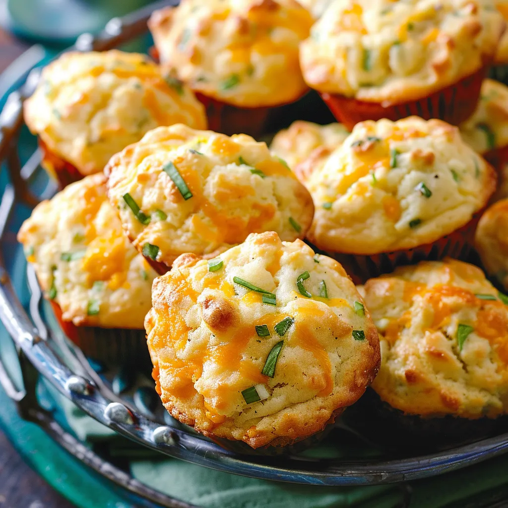 Muffins salés cheddar basilic tout simples