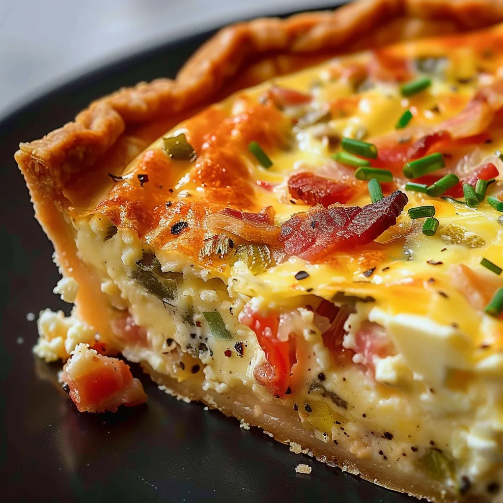 Savoureuse quiche aux légumes et bacon