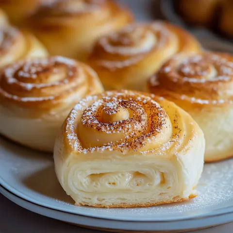 Délicieux pains roulés à la vanille maison