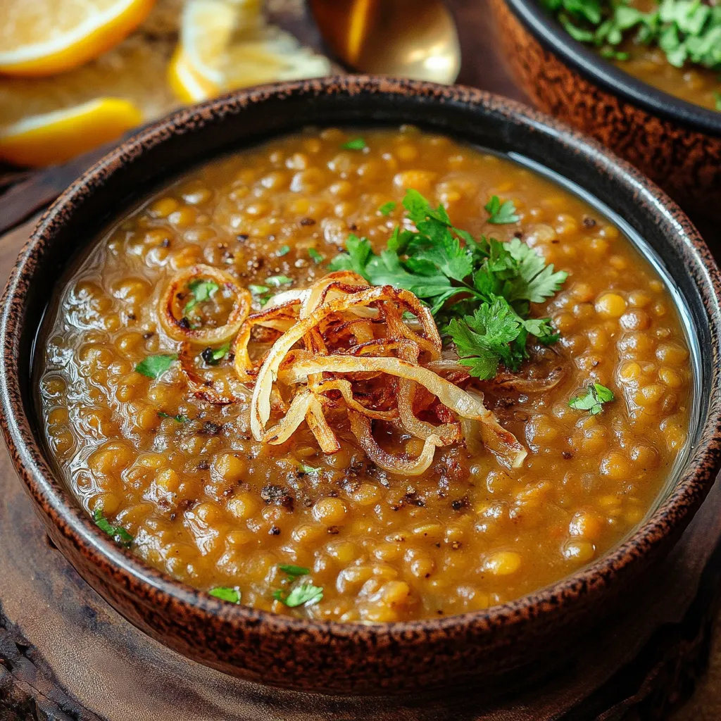 Lentilles et Épices dans une Soupe Persane