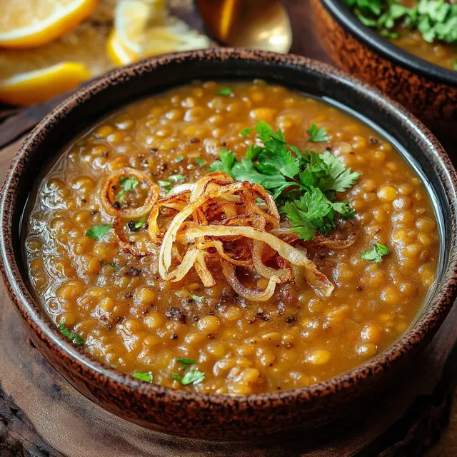 Lentilles et Épices dans une Soupe Persane