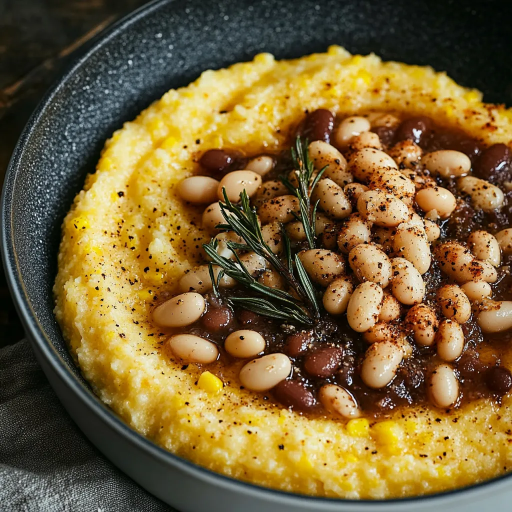 Polenta Douce et Haricots Blancs au Four