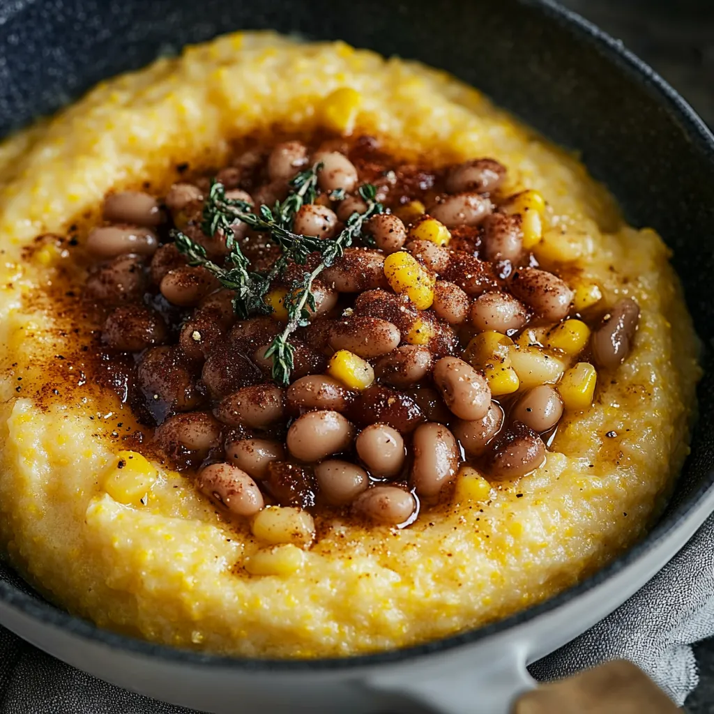 Polenta Maïs Doux et Haricots Blancs – Végétarien