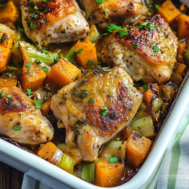 Poulet, poireaux et butternut version gratinée