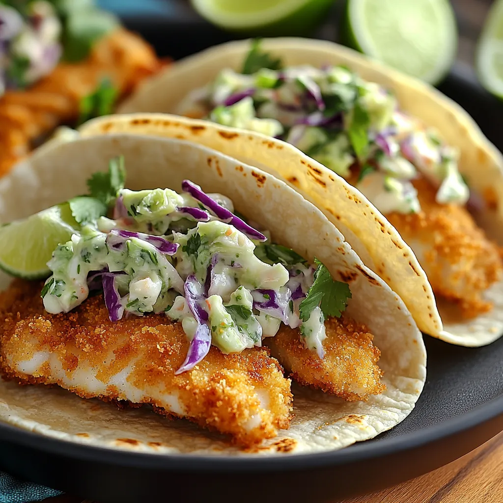 Savoureux Tacos Poisson et Salade Fraîche