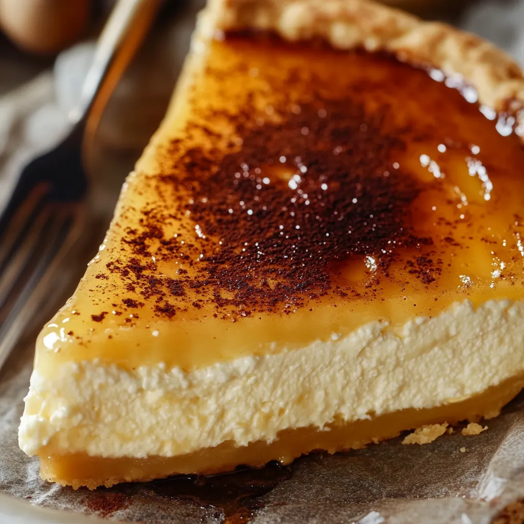 Melopita aérienne grecque fromage frais et miel, sans croûte