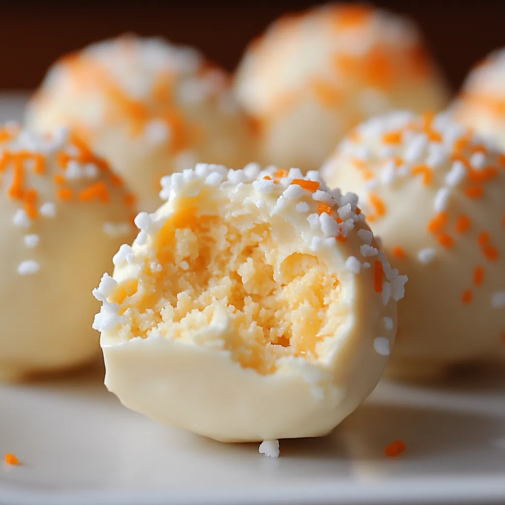 truffes orange ultra crémeuses sans cuisson