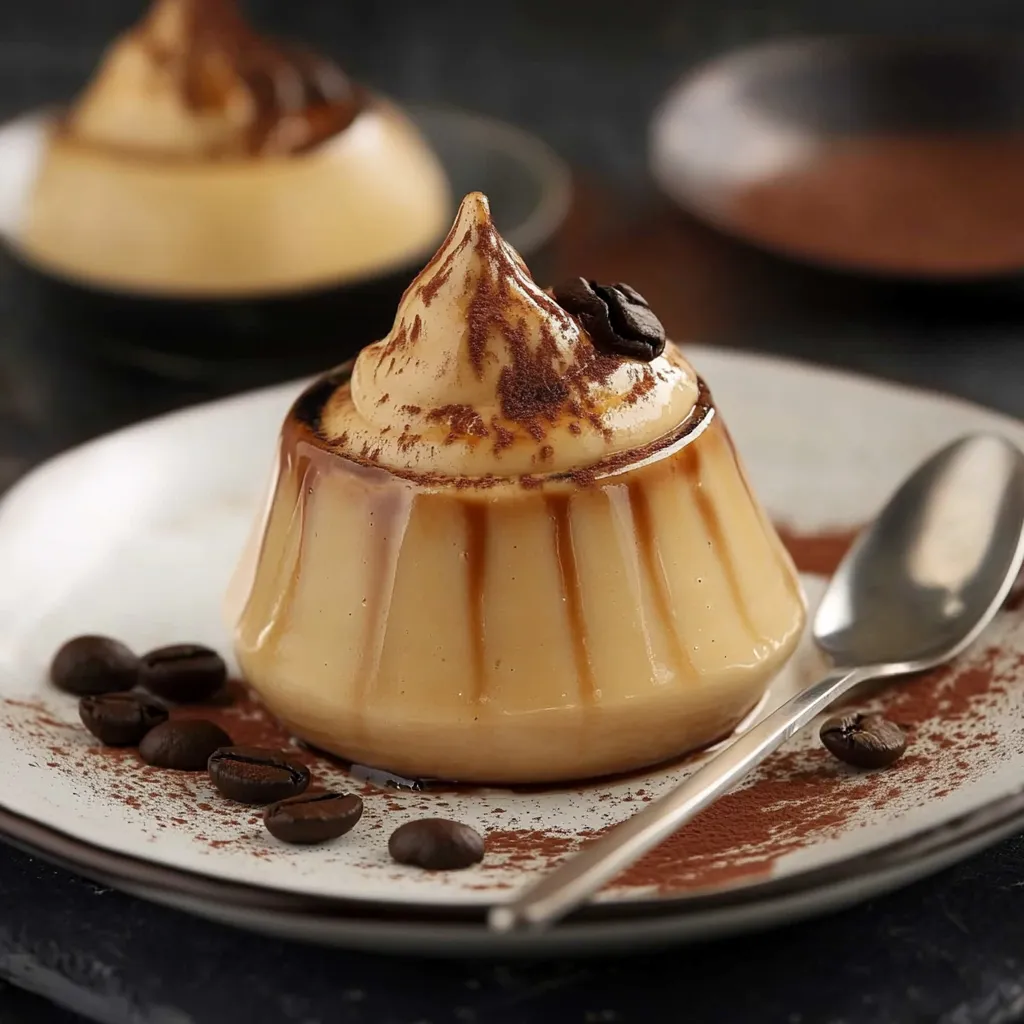 Pudding café et mousse, chantilly dessus