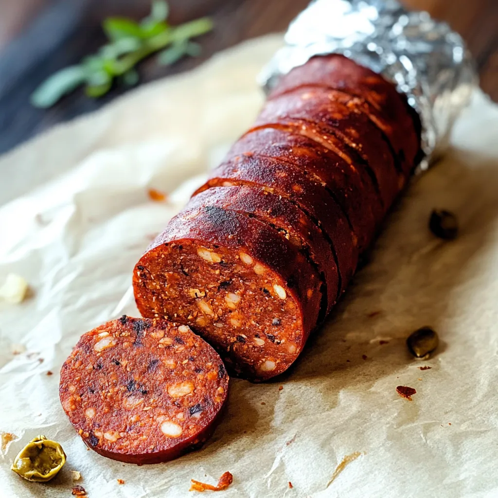 Pepperoni vegan bluffant, plein de goût et totalement identique en bouche