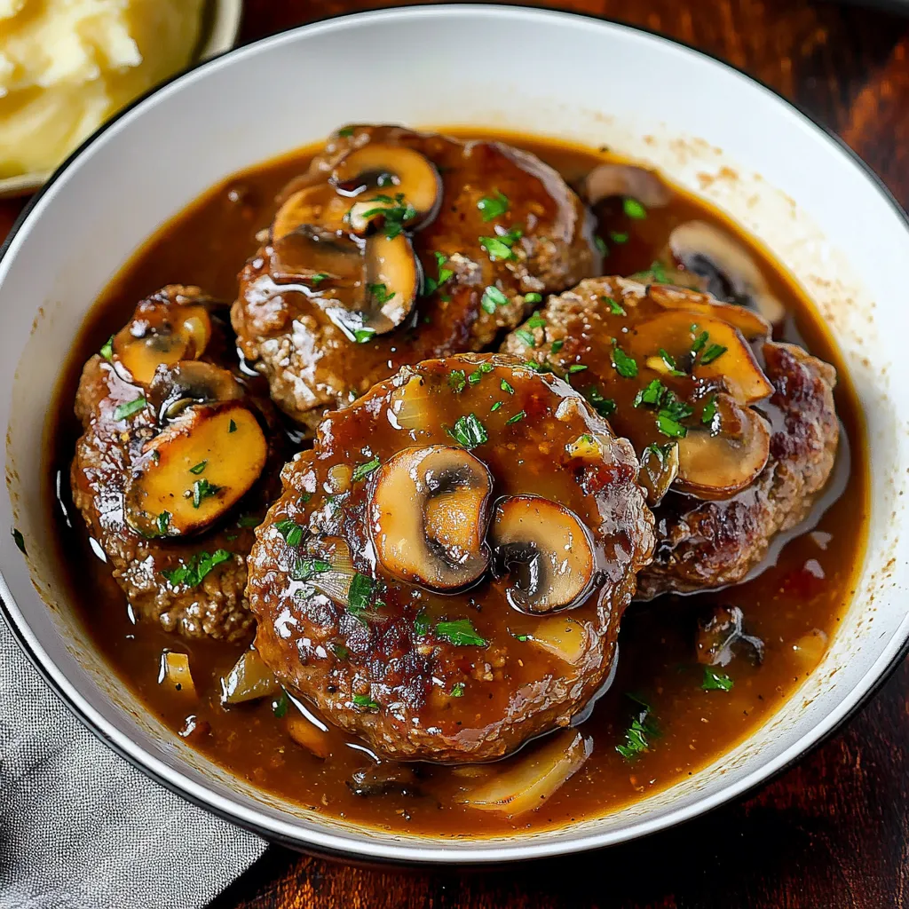 Steaks Salisbury Champignons