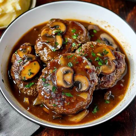 Steaks Salisbury Champignons