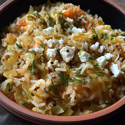 Délicieux chou et riz grec