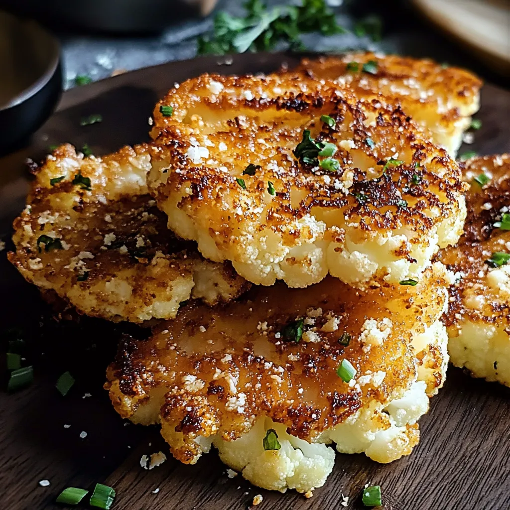 Chou-fleur doré et gratiné au four avec parmesan croquant