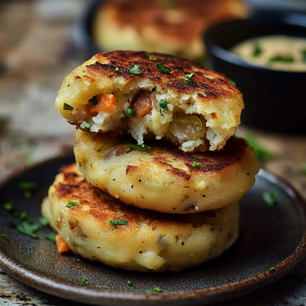 Galettes farcies vegan croquantes