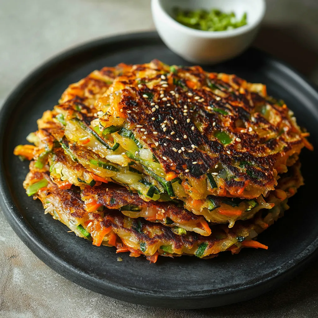 Pancakes croustillants vegan aux légumes