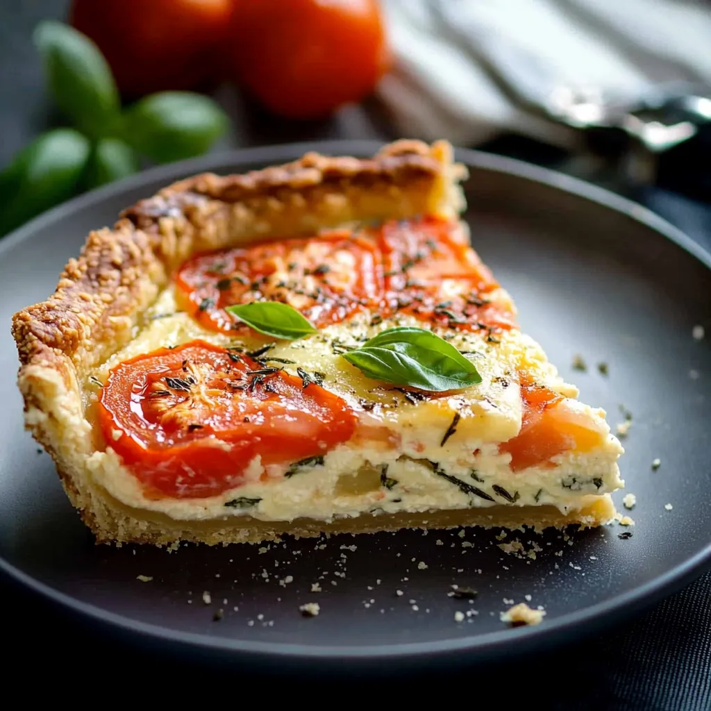 Tarte salée tomates basilic parmesan sans gluten