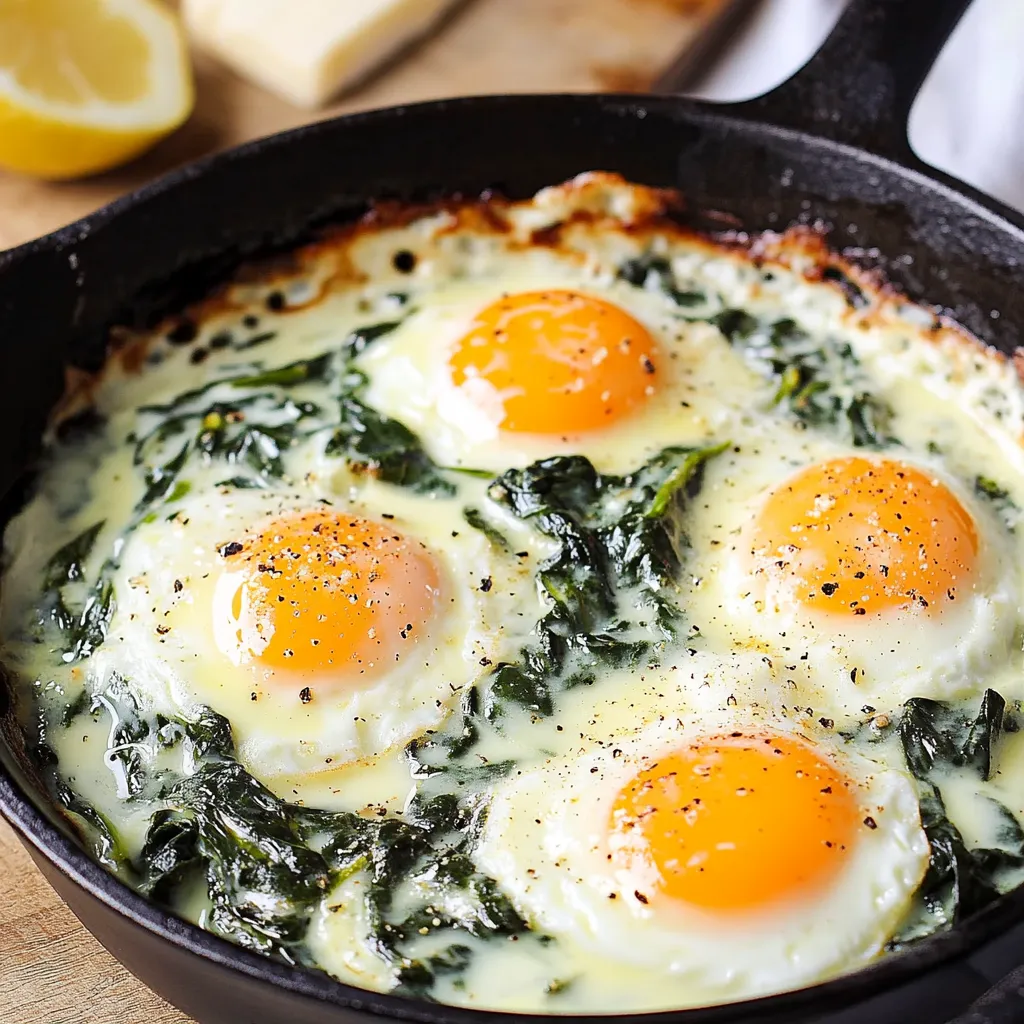 Oeufs florentine fondants gratinés