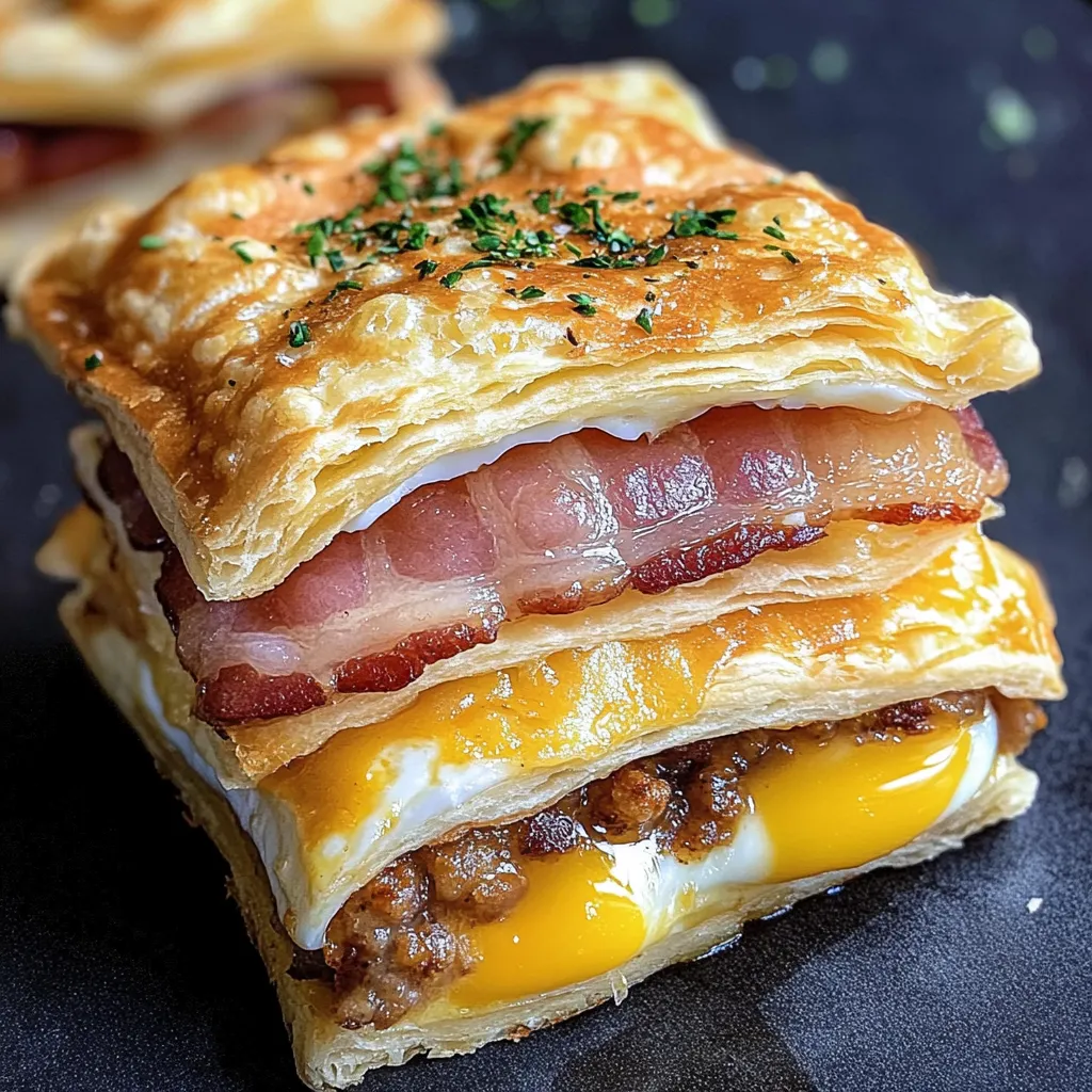Pop-tart salée ultra gourmande bacon saucisse
