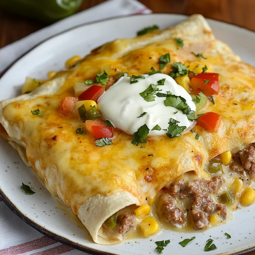 Enchiladas fromagères et piment doux