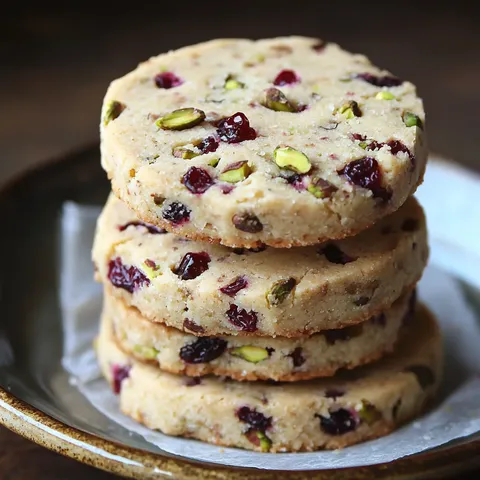 Biscuits pistache et canneberges croquants
