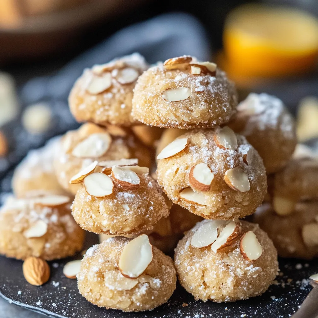 Petits biscuits italiens croquants et tendres aux amandes