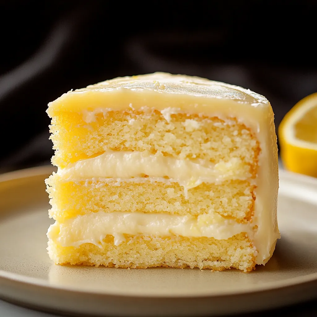 Gâteau citron cœur fondant