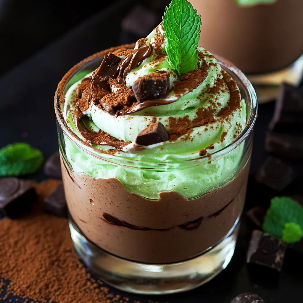 Mousse chocolat et menthe simple à réaliser