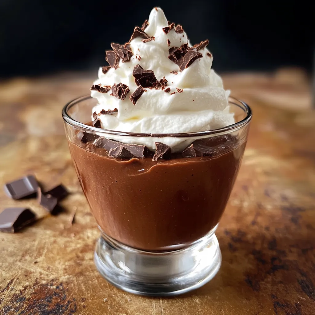 Mousse chocolat noir, whisky écossais et vanille