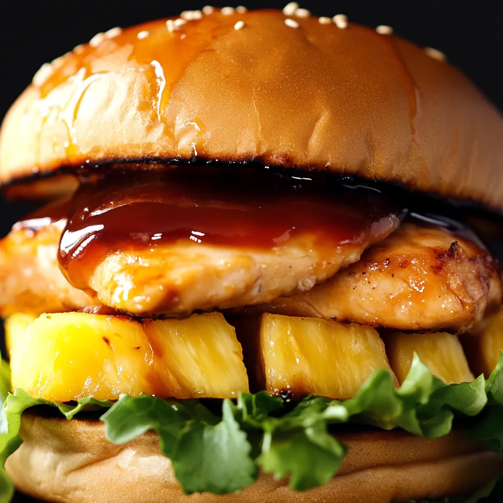 Sandwich Kahuna au poulet teriyaki aux saveurs grillées et ananas
