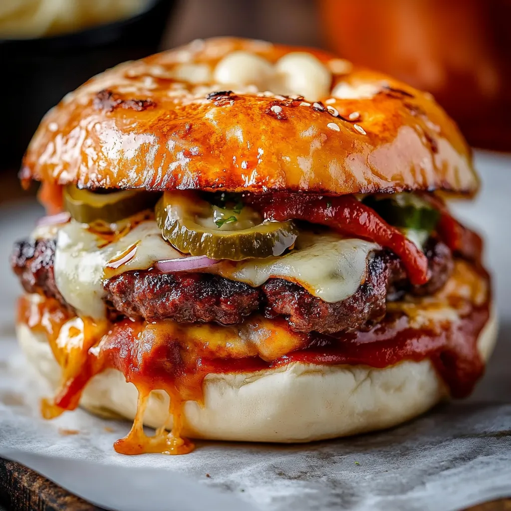 Savoureux burgers façon pizza simples et rapides