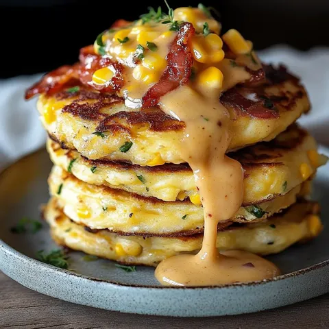 Délicieuses crêpes bacon maïs