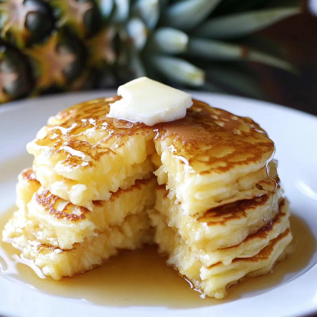 Délicieux pancakes ananas et coco