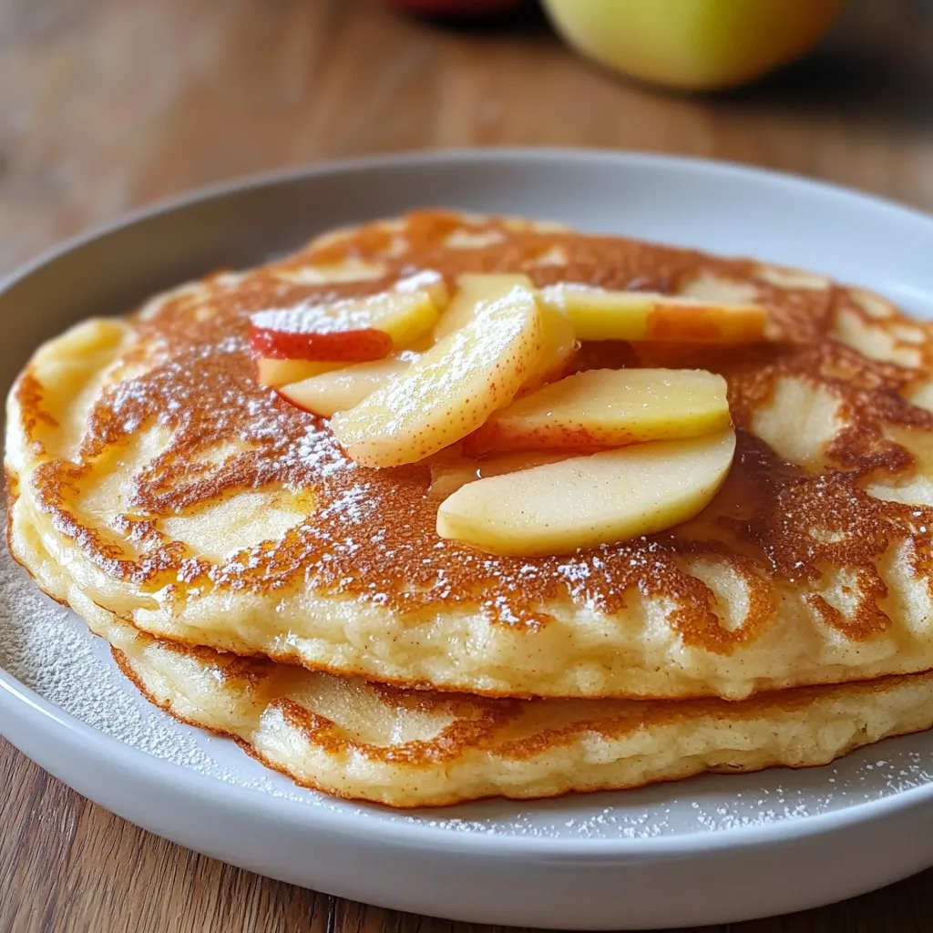 Apfelpfannkuchen : pancakes allemands épais à la pomme