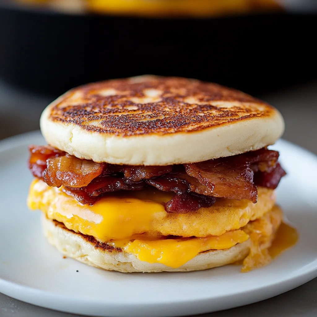 Sandwich McGriddle fait maison pour le matin