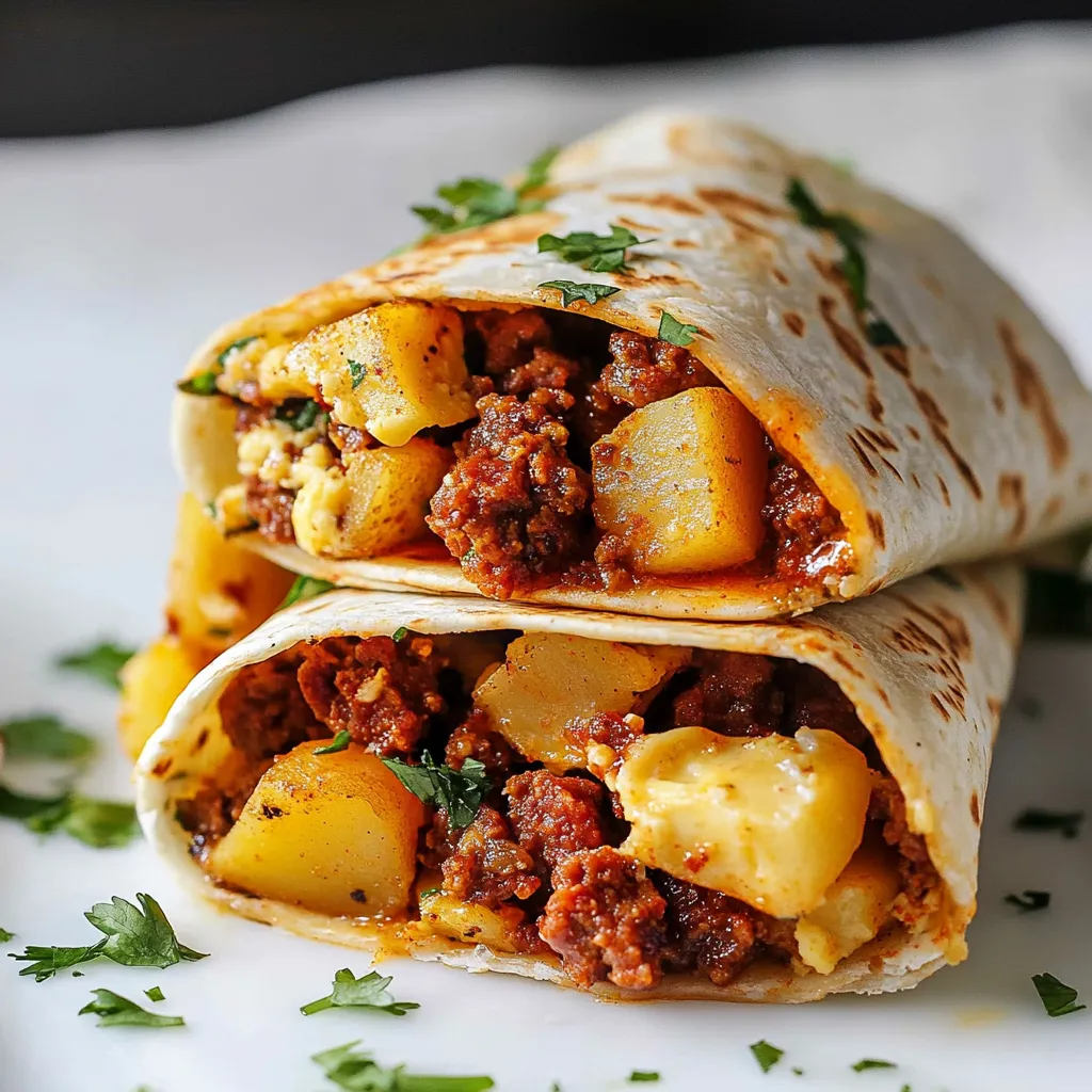 Délicieux burrito chorizo maison
