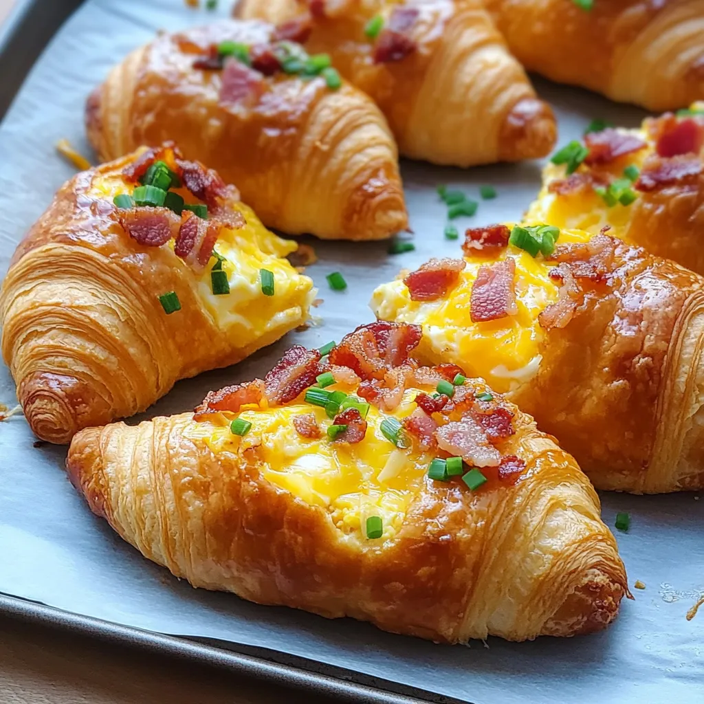 Délicieux croissants farcis