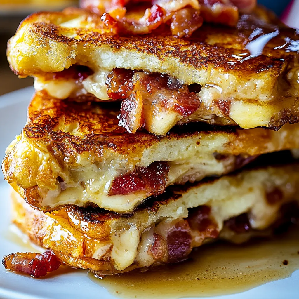 Savoureux bacon sur pain perdu